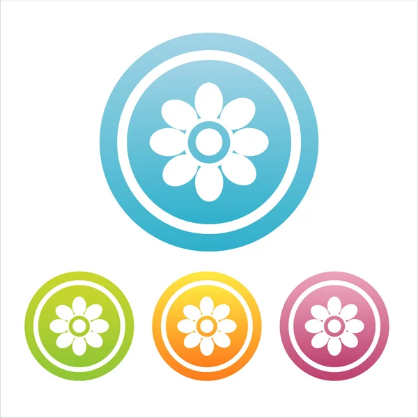 다채로운 꽃 표지 — 스톡 벡터