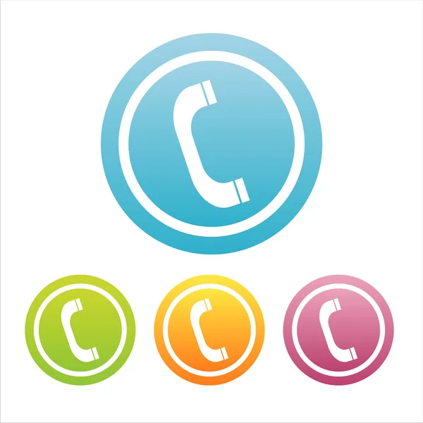 Segni telefonici colorati — Vettoriale Stock