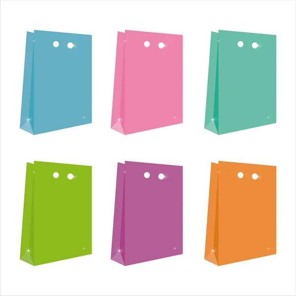 Icone borse colorate — Vettoriale Stock