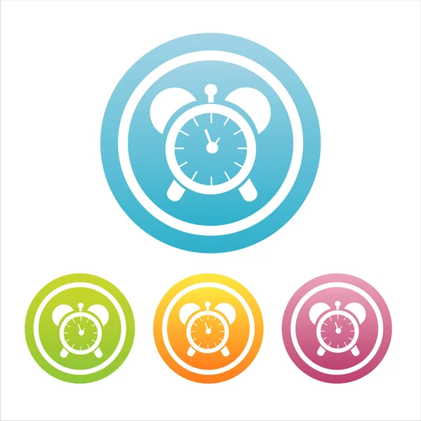 Signes d'horloge colorés — Image vectorielle