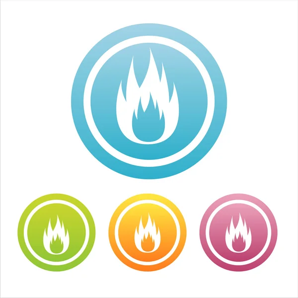 Kleurrijke brand tekenen — Stockvector