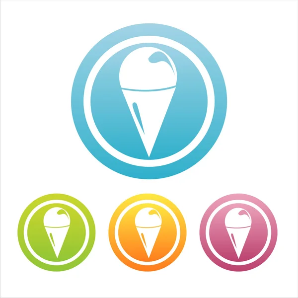 Sinais de sorvete coloridos —  Vetores de Stock