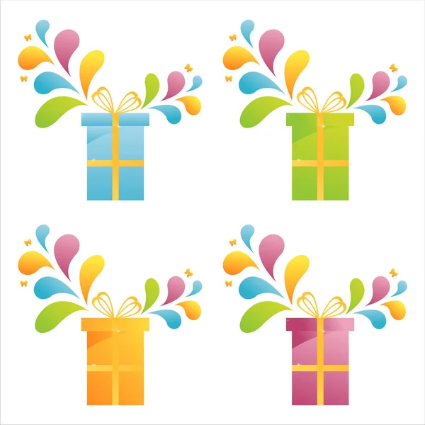 Colorful gifts — Stock Vector