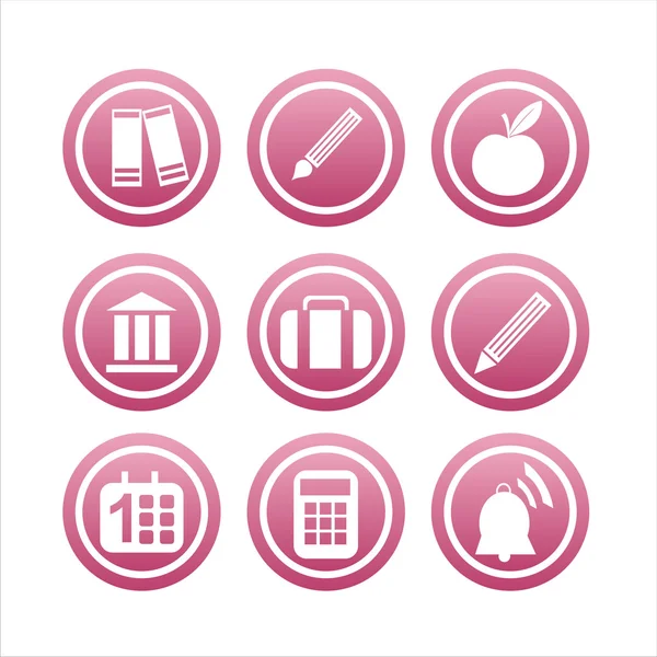 Ροζ σχολείο σημάδια — Διανυσματικό Αρχείο