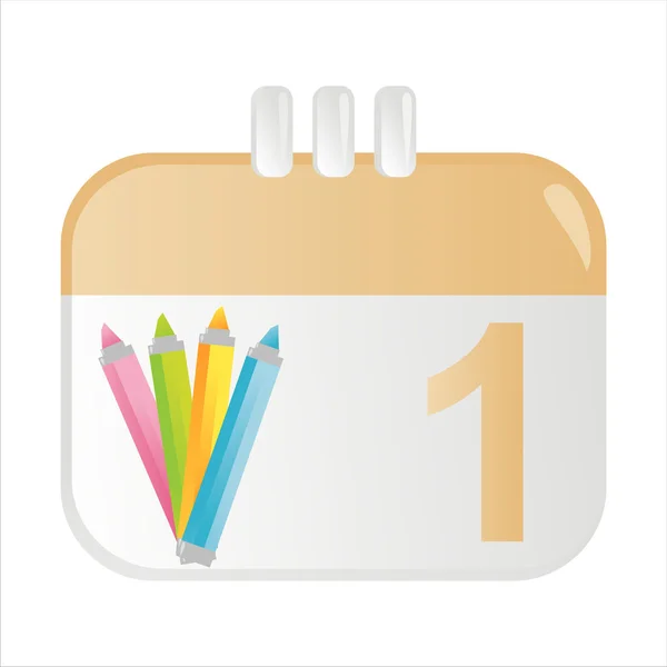 School calendar icon — Stock Vector