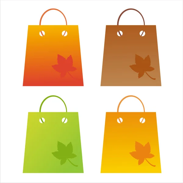 Sonbahar alışveriş torbaları — Stok Vektör