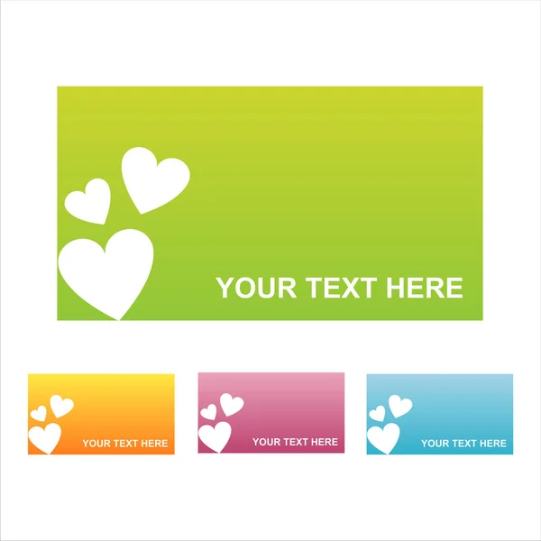 Colorful hearts frames — Stock Vector
