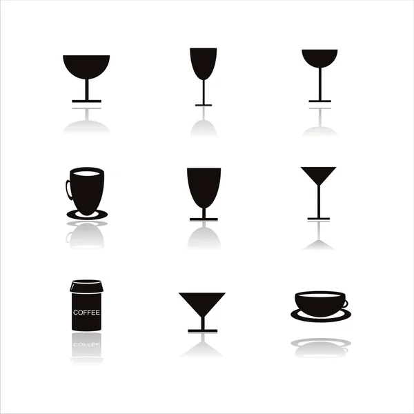 黑色饮料标志 — 图库矢量图片