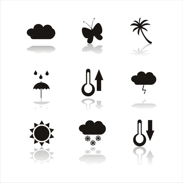 stock vector Black nature icons