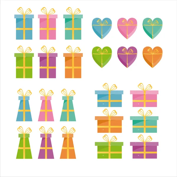 Gift icons — Stock Vector