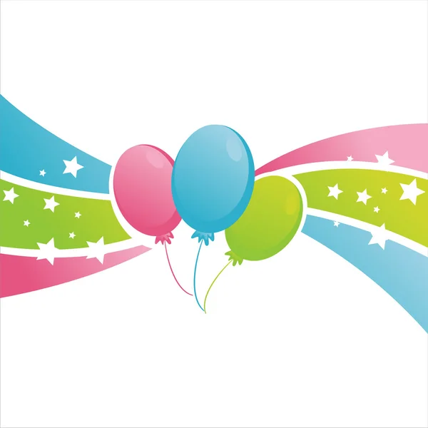 Birthday balloons background — Stock Vector