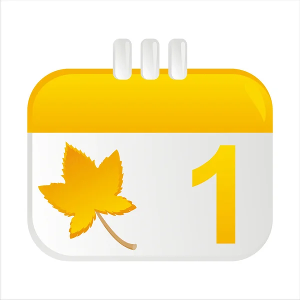 Autumn calendar icon — Stock Vector