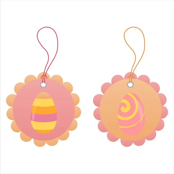 Colorful easter tags — Stock Vector