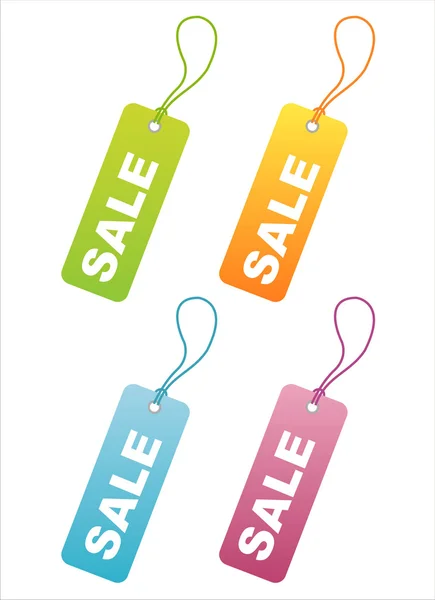 Colorful sale tags — Stock Vector