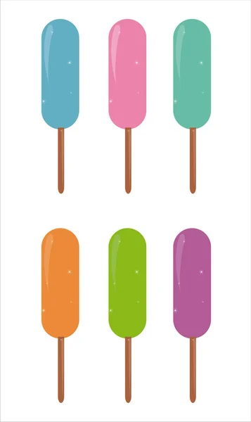 Colorate icone lecca-lecca — Vettoriale Stock