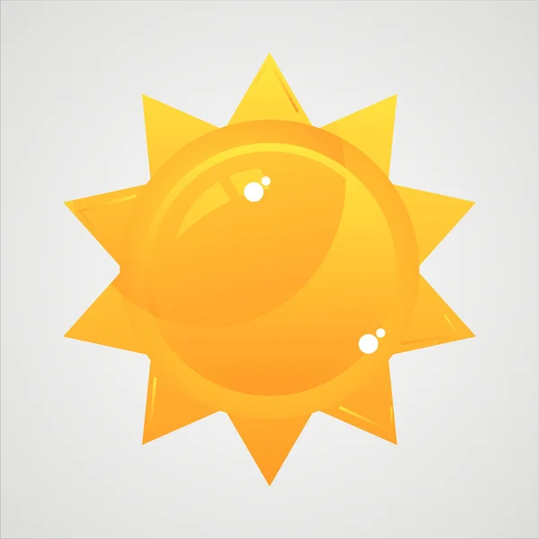 Icône soleil brillant — Image vectorielle