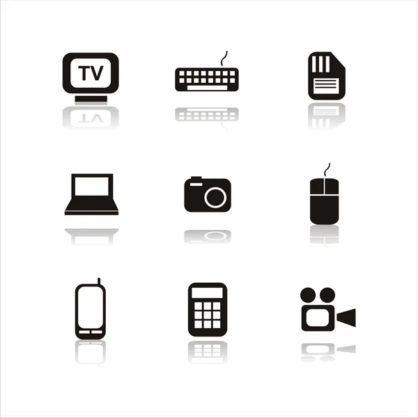 Technology icons — Stock Vector