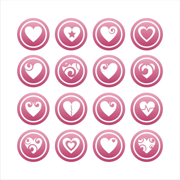 ピンクの心の兆候 — ストックベクタ