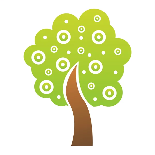 Grüner abstrakter Baum — Stockvektor