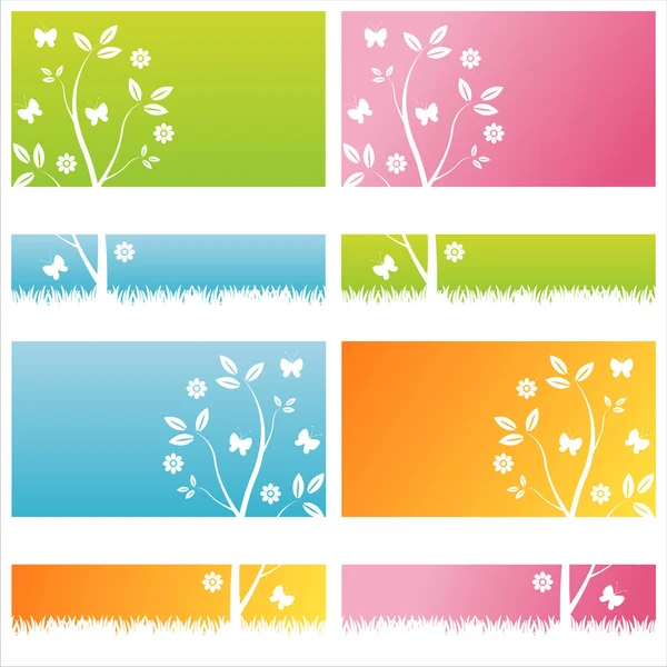 Milieux floraux colorés — Image vectorielle