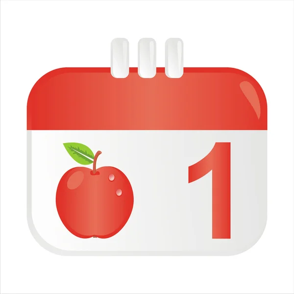 Iskolai naptár ikonra — Stock Vector