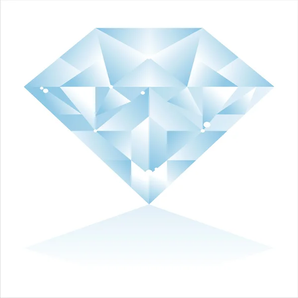 Diamant geïsoleerd op wit — Stockvector
