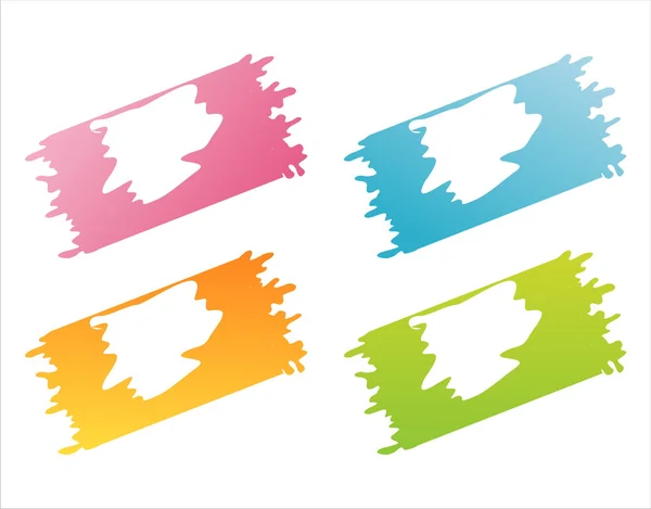 Cadres abstraits colorés — Image vectorielle