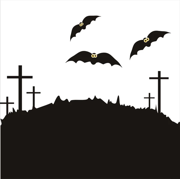 Paysage Halloween — Image vectorielle