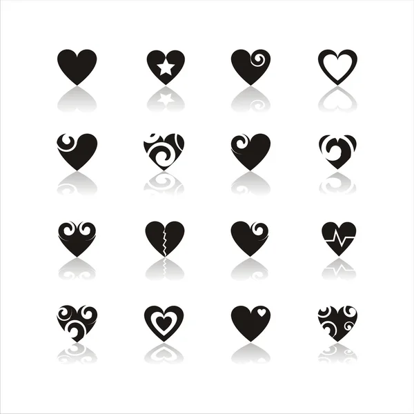 Иконы сердца — стоковый вектор