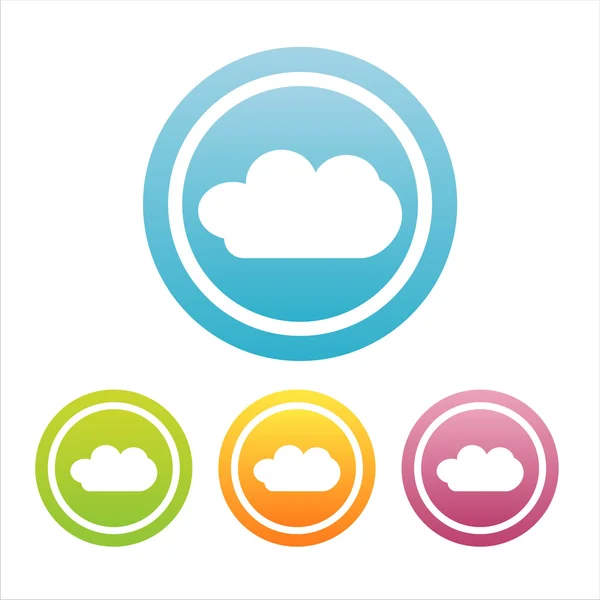 Señales de nubes coloridas — Vector de stock