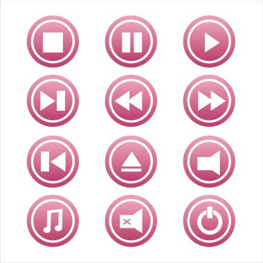 Pink music signs clipart