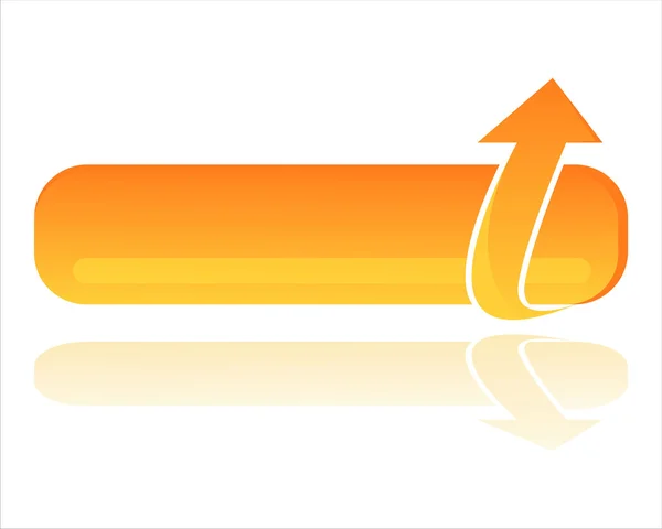 Orange banner with arrow — Stock Vector