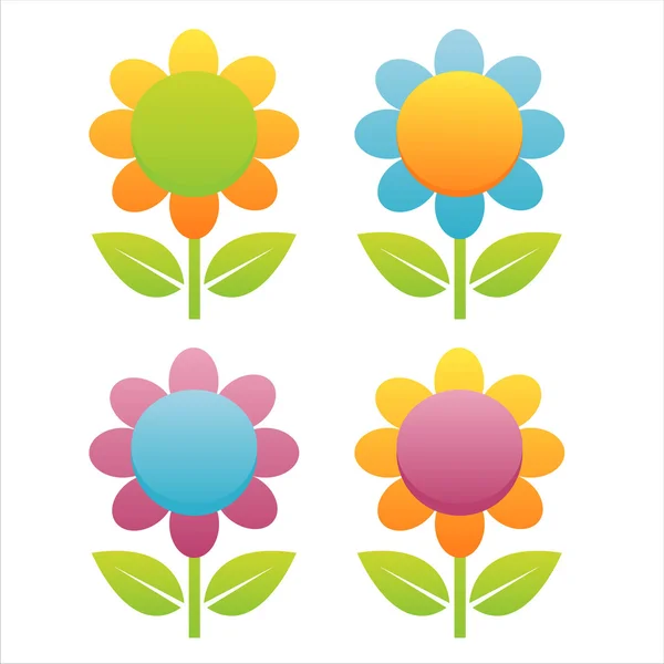 Colorful flowers — Stock Vector