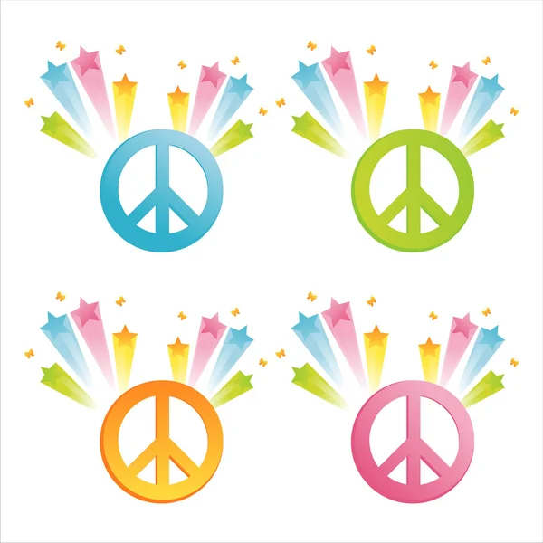 Colorful peace with splashes — Stock Vector
