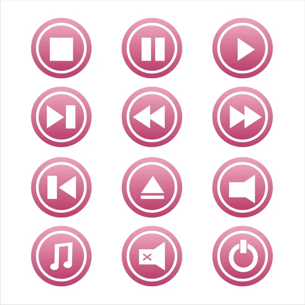 Růžový hudební značky — Stockový vektor