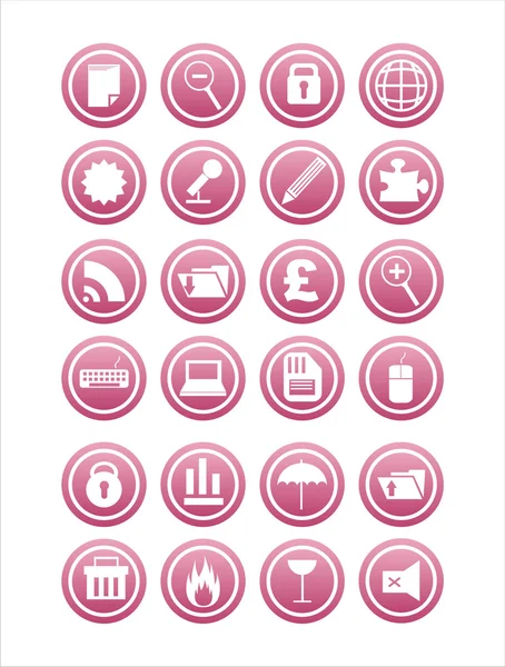 Web pink signs — Stock Vector