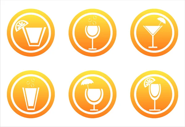 Panneaux de cocktails orange — Image vectorielle