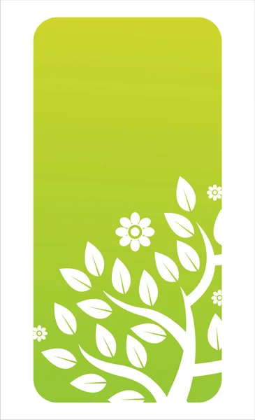 Bandiera floreale verde — Vettoriale Stock