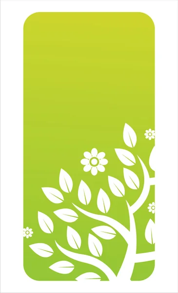 Groene floral banner — Stockvector