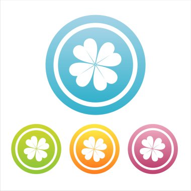 Colorful clover signs clipart