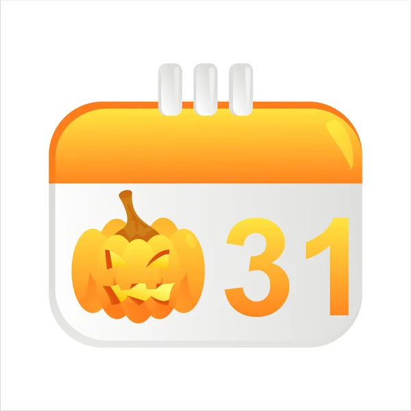 stock vector Halloween calendar icon