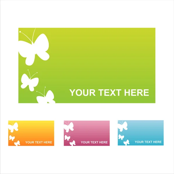 Cadres papillon colorés — Image vectorielle