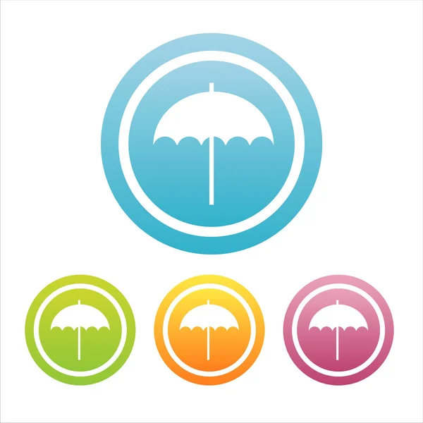 Colorful umbrella signs — Stock Vector