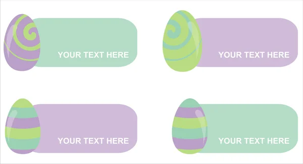 Coloridos marcos de huevos de Pascua — Archivo Imágenes Vectoriales