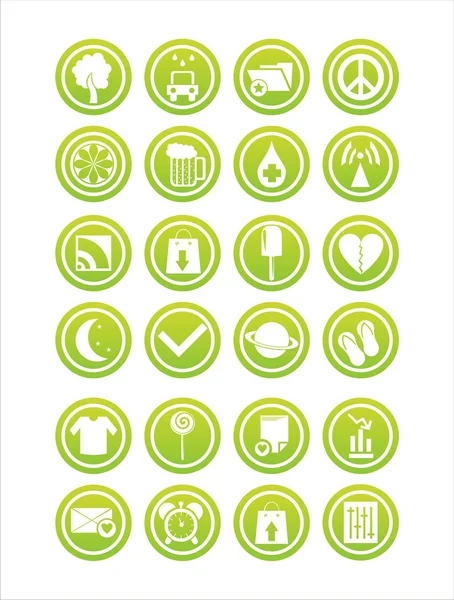 Panneaux verts Web — Image vectorielle
