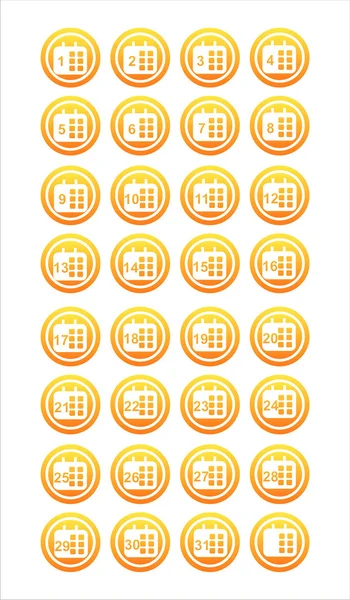 橙色日历标志 — 图库矢量图片