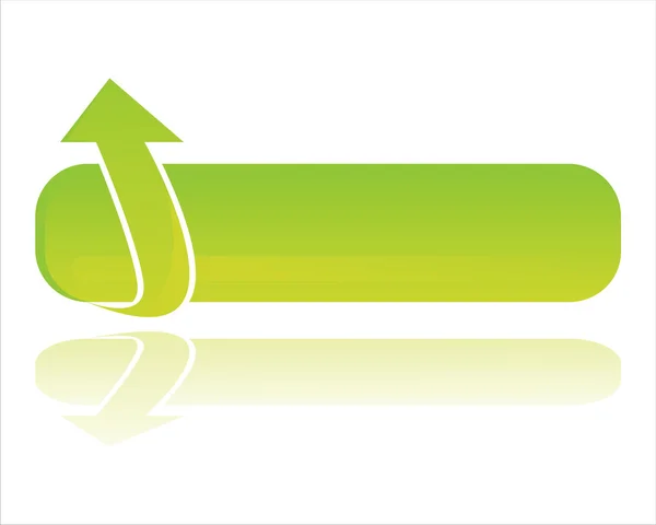 Groene banner met pijl — Stockvector