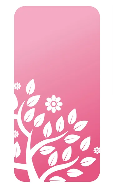 Pink floral banner — Stock Vector