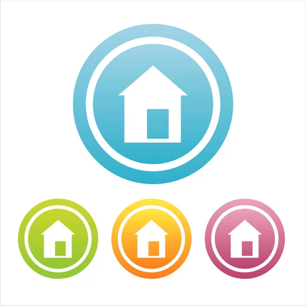 Segni di casa colorata — Vettoriale Stock