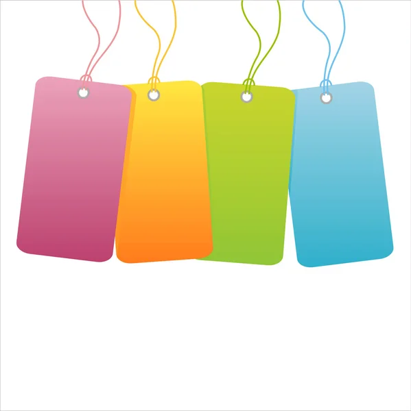 Colorful blank tags — Stock Vector